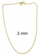 Necklace S-Curb Chain Rosegold Doublé 6 mm 90 cm