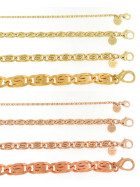 Bracelet S-Curb Chain Gold or Rosegold Plated or Doublé