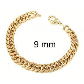 Doppelpanzerarmband vergoldet o. Gold o. Rotgold Doublé Maße wählbar Halskette Damen Herren Schmuck