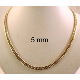 Doppel-Panzerkette vergoldet o. Gold Doublé Maße wählbar Halskette Damen Herren Schmuck Anhängerkette