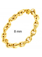 Bracelet Anchor Chain Gold Plated 6 mm 16 cm