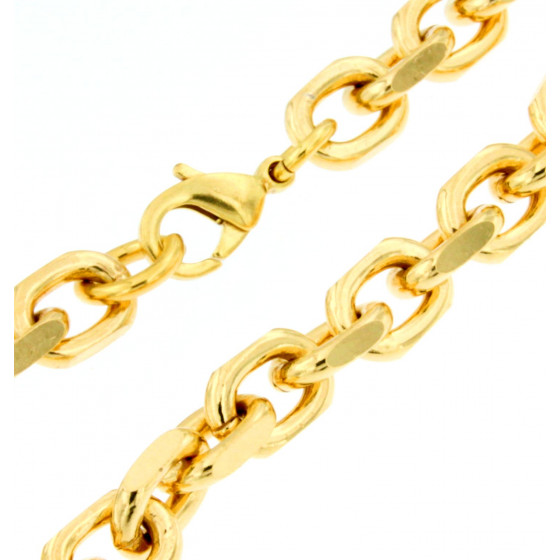 Bracelet chaine ancre plaqué or 6 mm 20 cm