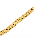 Collar cadena bizantino redondo chapado en oro doublé 8 mm 42 cm