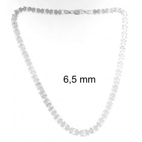 BYZANTINE Flat Chain Necklace Sterling Silver