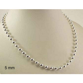Necklace Ball Chain Sterling Silver 3 mm 42 cm