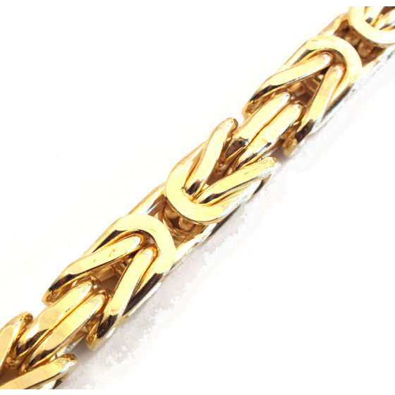 Bracelet Kings Byzantine Chain Gold Plated 11 mm 23 cm