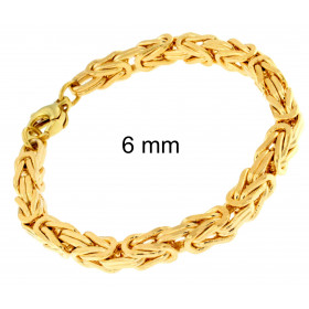 Bracciale Bizantina Chaine placcato oro 11 mm 23 cm