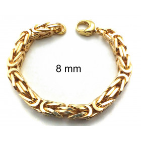Bracelet Kings Byzantine Chain Gold Plated 11 mm 23 cm