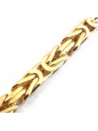 Pulsera Bizantina Cadena chapado en oro 11 mm 23 cm