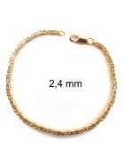 Bracciale Bizantina Chaine placcato oro 11 mm 23 cm