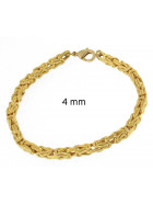 Bracciale Bizantina Chaine placcato oro 11 mm 23 cm