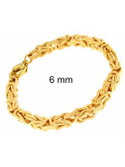 Bracciale Bizantina Chaine placcato oro 11 mm 23 cm