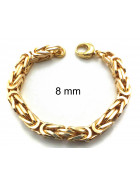 Bracelet Kings Byzantine Chain Gold Doublé 11 mm 29 cm
