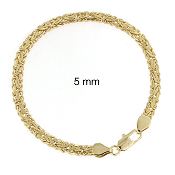 Bracelet chaine royale byzantine plaqué or ovale