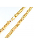 Necklace oval Byzantine Kings Chain Gold Plated 7 mm 55 cm
