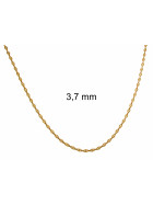 Collier chaine grain de café or doublé 12 mm 65 cm