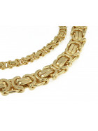 Bracciale Bizantina Chaine placcato oro 8 mm 19 cm