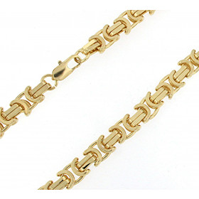 Bracelet Kings Byzantine Chain Gold Plated 8 mm 23 cm