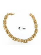 Bracelet Kings Byzantine Chain Gold Plated 15,5 mm 25 cm