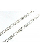 Figarokette 925 Silber 3,8 mm breit 40 cm lang Halskette
