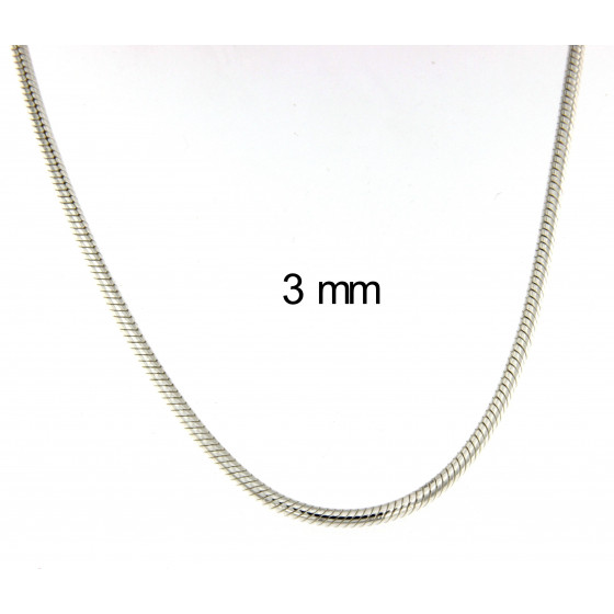 Necklace snake chain solid sterling silver