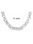 Necklace Byzantine Chain Silver Plated 6 mm 40 cm