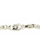 Collana catena Bizantina placcata argento chiusura di sicurezza 7 mm 65 cm