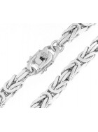 Necklace Byzantine Chain Silver Plated 7 mm 70 cm