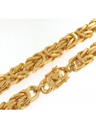 Byzantine Kings Chain Gold Plated 8mm 70cm Box Clasp