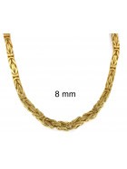 Collana catena Bizantina placcata oro 11mm 50cm chiusura di sicurezza