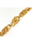Collana catena Bizantina placcata oro 11mm 80cm chiusura di sicurezza