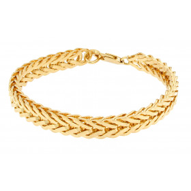 Pulsera cadena cola de zorro chapado en oro 8mm 20cm