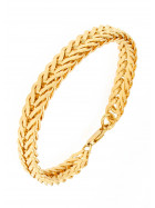 Bracelet chaine queue de renard plaqué or 8mm 20cm