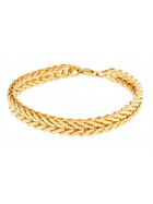 Pulsera cadena cola de zorro chapado en oro 8mm 20cm