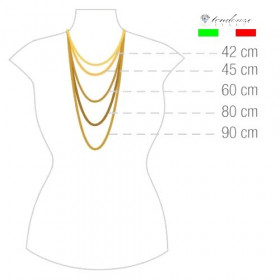 Necklace Foxtail Chain gold plated 8 mm 50 cm