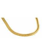 Collar cadena cola de zorro chapado en oro 8 mm 50 cm