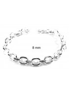 Bracelet chaine ancre plaqué argent 6mm 21cm