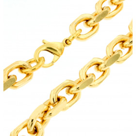 Necklace Anchor Chain Gold Plated 6 mm 40 cm