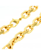 Necklace Anchor Chain Gold Plated 6 mm 40 cm