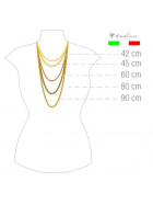 Collar cadena Figaro chapado en oro doubl&eacute; 4 mm 65 cm