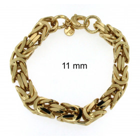 Bracelet Royale Byzantine Chaine or doublé 6 mm 26 cm