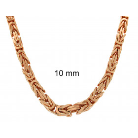 Collana catena Bizantina placcata oro rosa 5 mm 60 cm