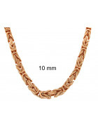 Collana catena Bizantina placcata oro rosa 5 mm 60 cm