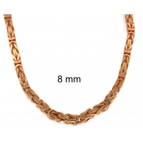 Necklace Byzantine Chain Rosegold Doublé 6 mm 100 cm