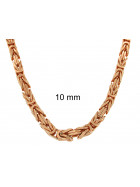 Collar cadena Bizantina oro rosa doublé 6 mm 100 cm