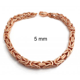 Bracelet Royale Byzantine Chaine or rose doublé 5 mm 20 cm