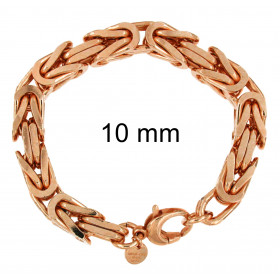 Bracelet Kings Byzantine Chain Rosegold Doublé 5 mm 20 cm