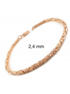 Bracelet Kings Byzantine Chain Rosegold Doublé 5 mm 20 cm