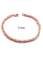 Pulsera Bizantina Cadena oro rosa doublé 5 mm 20 cm