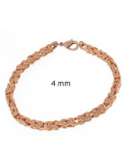 Bracelet Royale Byzantine Chaine or rose doublé 5 mm 20 cm